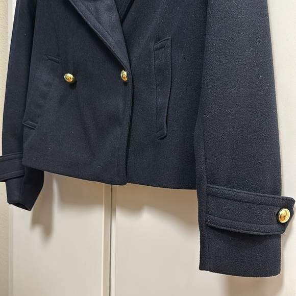ZARA Double Breasted Navy Jacket - Picture 5 of 10